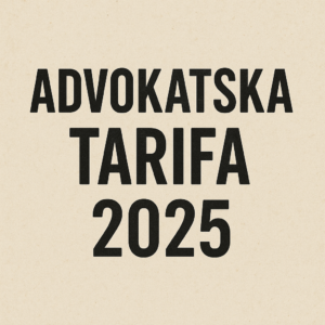 Advokatska tarifa 2025