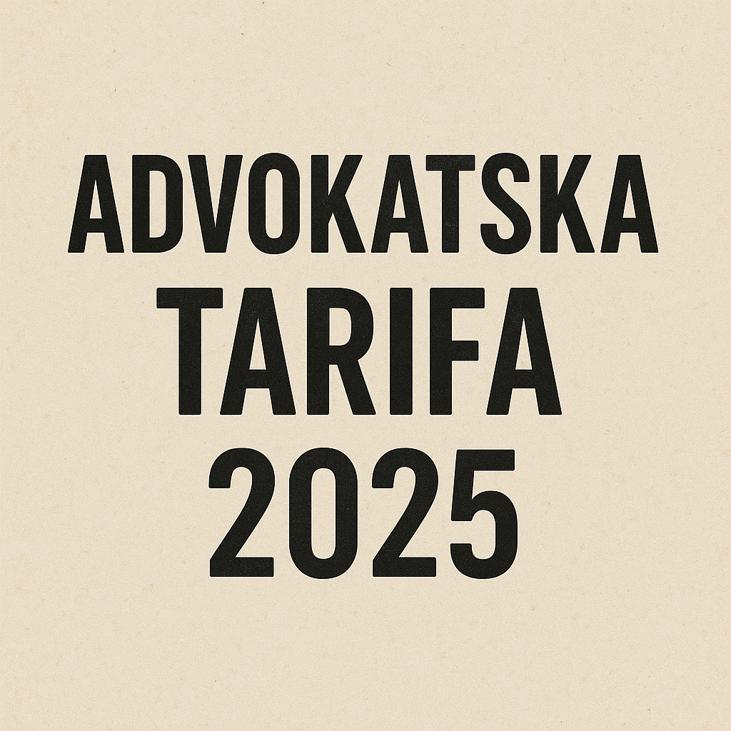 Advokatska tarifa 2025